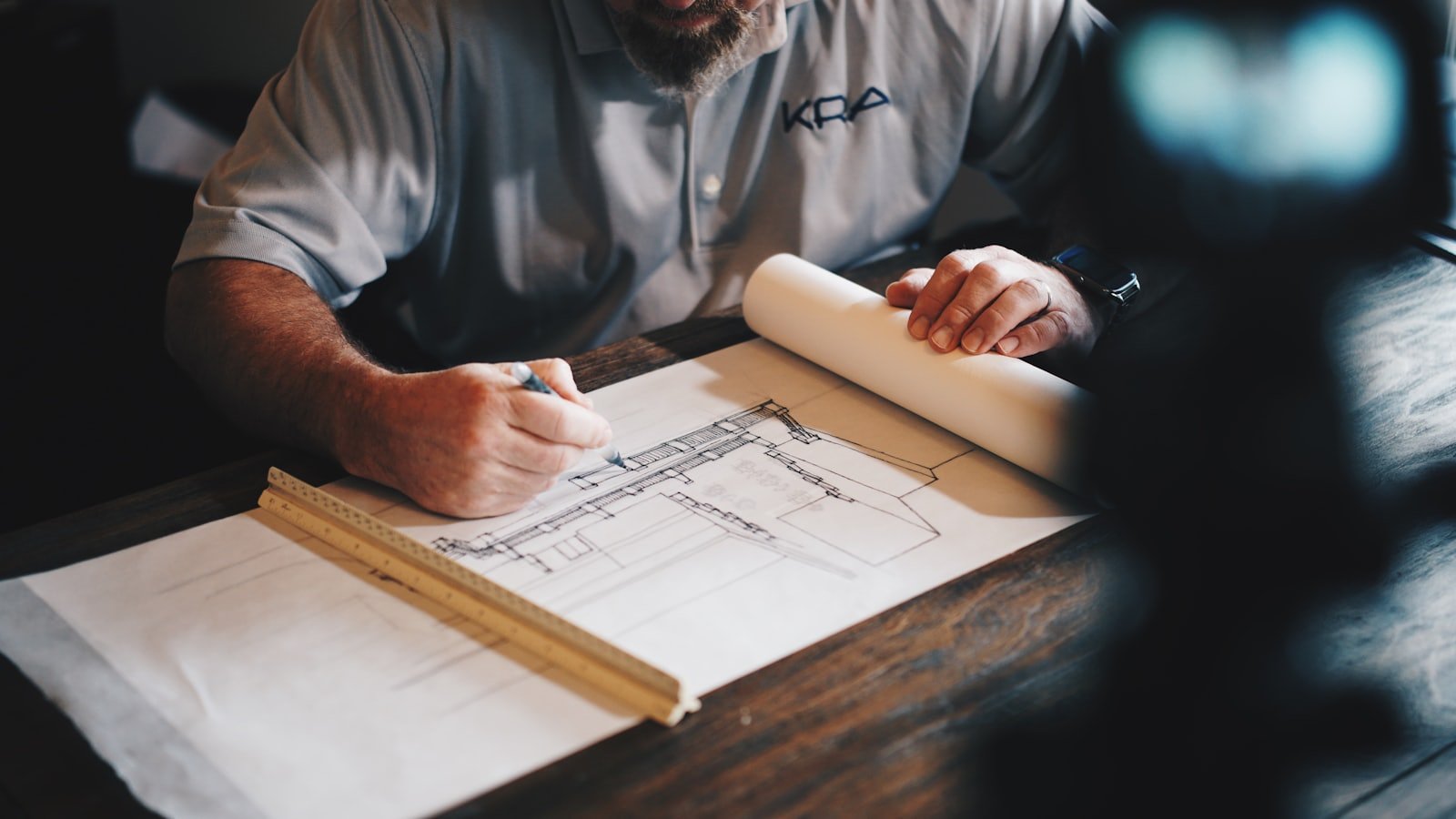 Reviewing construction plans for a Tampa Bay project